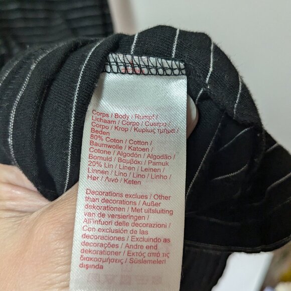 Lacoste L!ve Striped Racerback Maxi Dress Black White Size XS - Picture 7 of 8